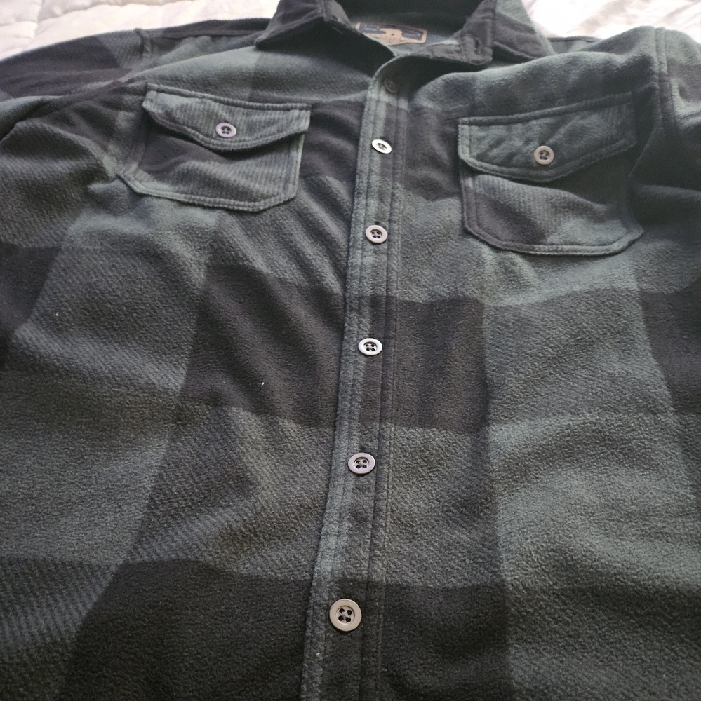 Green flannel mens medium